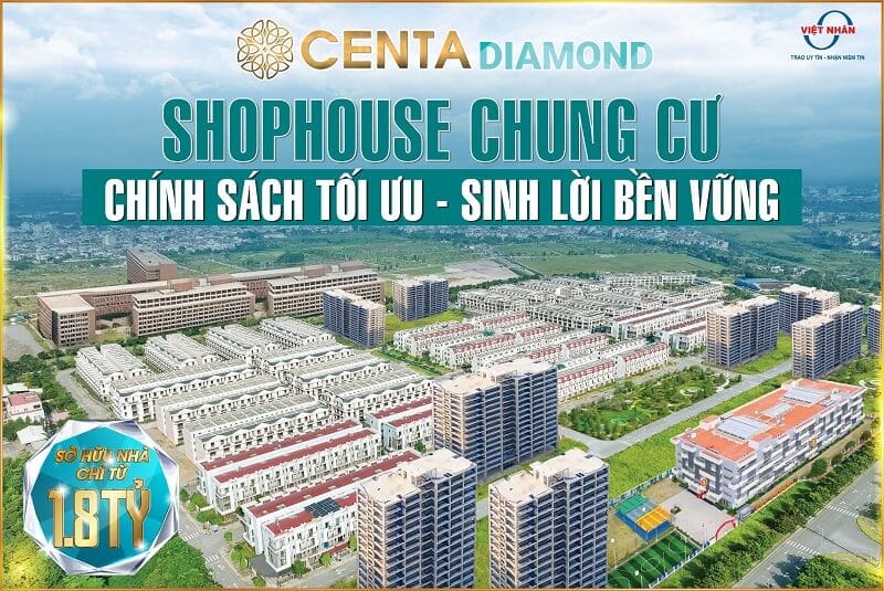 Bán Shophouse, Liền kề Centa Diamond VSIP Từ Sơn – Sổ Đỏ, Ở Ngay [2026]